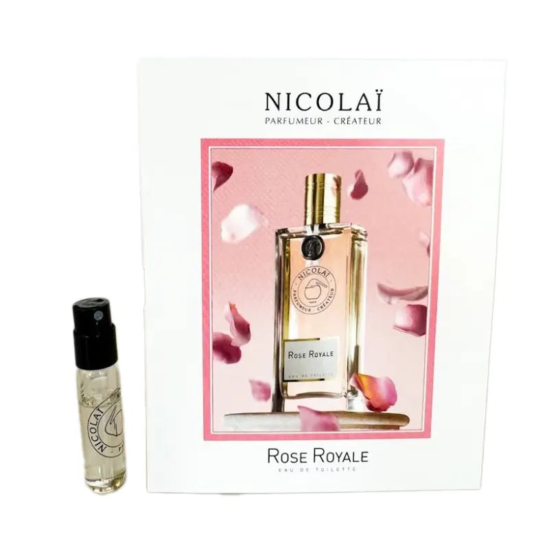 amostras oficiais de perfume da fragrância Nicolai Rose Royale 1,8ml 0,07 onças.