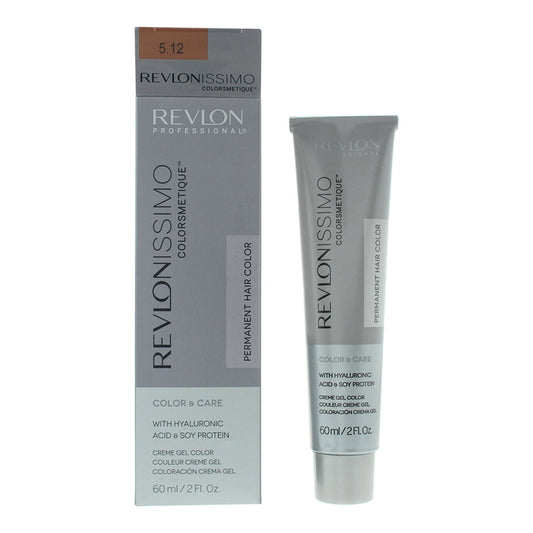 Revlon, Revlonissimo Colorsmetique, Permanent Hair Dye, 5.12 Light Pearly Brown, 60 ml