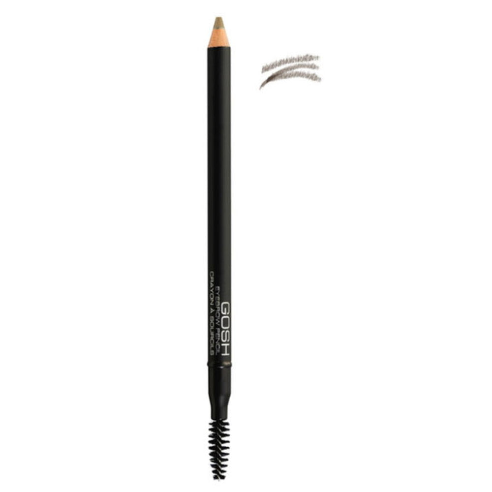 Gosh, Defining Brow, Eyebrow Cream Pencil & Brush 2-In-1, 03, Grey Brown, 1.2 g
