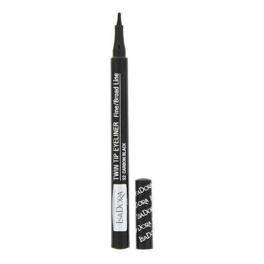 IsaDora, Twin Tip, Liquid Eyeliner, 52, Carbon Black, 1 ml