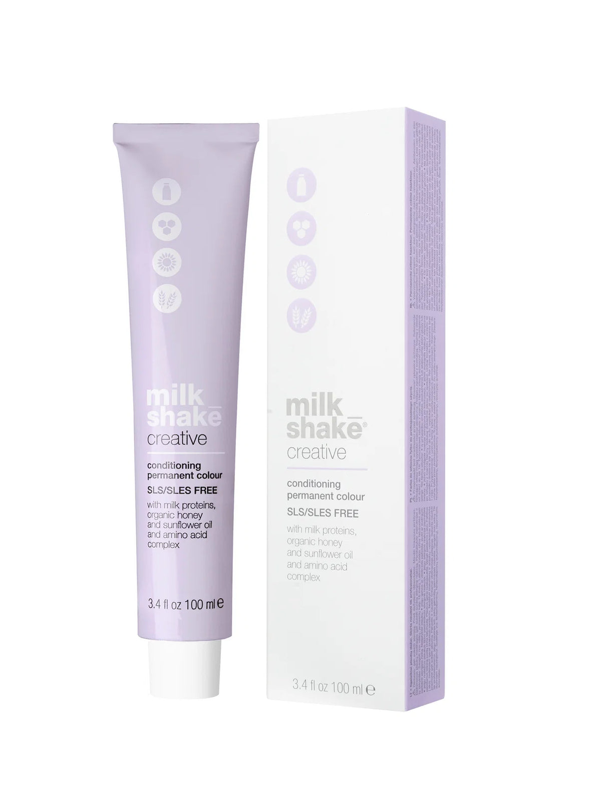 Milk Shake, Creative, SLS/SLES-Free, Permanent Hair Dye, 8.018NA Natural Ash Light Blond, 100 ml